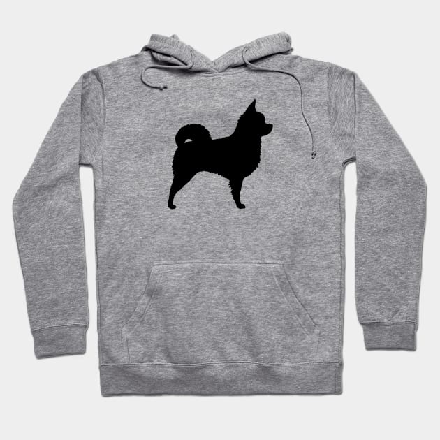 Longhaired Chihuahua Silhouette Hoodie by Coffee Squirrel